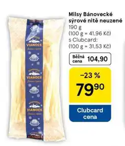 Tesco MILSY Bánovecké sýrové nitě neuzené nabídka