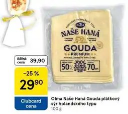 Tesco Olma Naše Haná Gouda plátkový sýr holandského typu nabídka