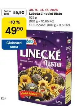 Tesco Labeta Linecké těsto nabídka