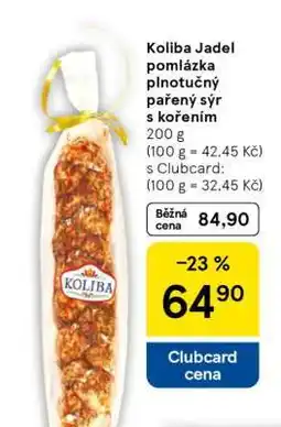Tesco Koliba Jadel pomlázka plnotučný pařený sýr s kořením nabídka