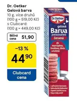 Tesco Dr. Oetker Gelová barva nabídka