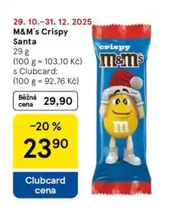 Tesco M&M's Crispy Santa nabídka