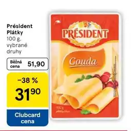 Tesco Président plátky nabídka