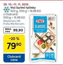 Tesco Vici Surimi tyčinky nabídka