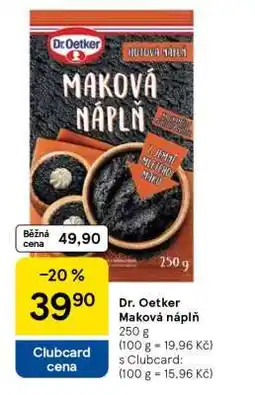 Tesco Dr. Oetker Maková náplň nabídka