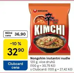 Tesco Nongshim instantní nudle nabídka