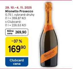 Tesco Mionetto Prosecco nabídka