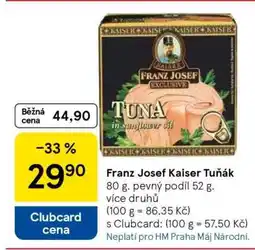 Tesco FRANZ JOSEF KAISER TUŇÁK nabídka