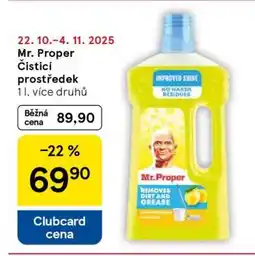 Tesco Mr. Proper ČISTICÍ PROSTŘEDEK nabídka