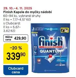Tesco Finish Kapsle do myčky nádobí nabídka