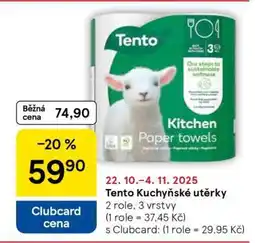Tesco Tento kuchyňské utěrky nabídka
