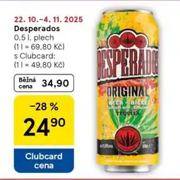 Tesco Desperados nabídka