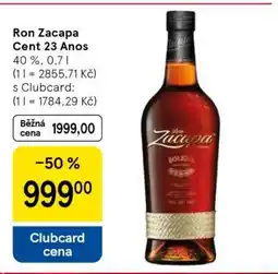 Tesco Ron Zacapa Cent 23 Anos nabídka