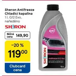 Tesco Sheron Antifreeze Chladicí kapalina nabídka