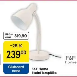 Tesco F&F Home Stolní lampička nabídka