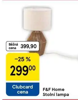 Tesco F&F Home Stolní lampa nabídka