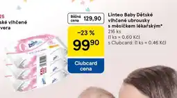 Tesco Linteo Baby Dětské vlhčené ubrousky s měsíčkem lékařským nabídka