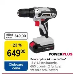 Tesco Powerplus Aku vrtačka nabídka