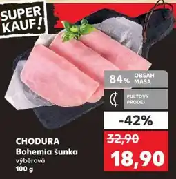 Kaufland CHODURA Bohemia šunka výběrová 100 g nabídka