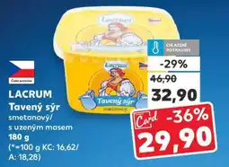 Kaufland LACRUM Tavený sýr smetanový/s uzeným masem nabídka