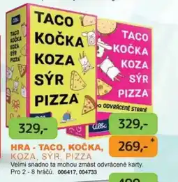 Dráčik Hra - Taco, kočka koza, sýr, pizza nabídka