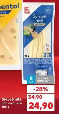 Kaufland Sýrové nitě přírodní/uzené 100 g nabídka