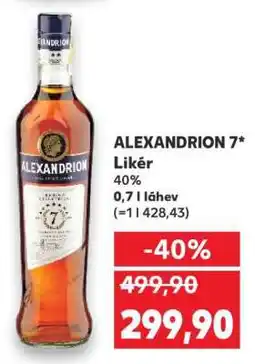 Kaufland ALEXANDRION 7* Likér nabídka