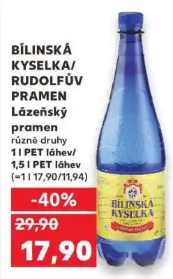 Kaufland Bílinská kyselka/Rudolfův pramen nabídka