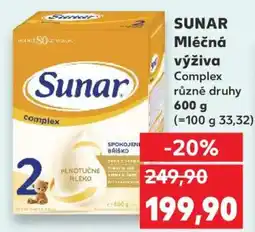 Kaufland SUNAR Mléčná výživa Complex nabídka