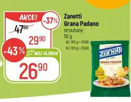 Globus Zanetti Grana Padano strouhaný nabídka