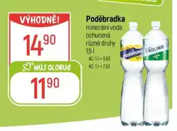 Globus Poděbradka minerální voda nabídka
