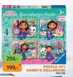 Dráčik Puzzle 4v1 Gabby's dollhouse nabídka