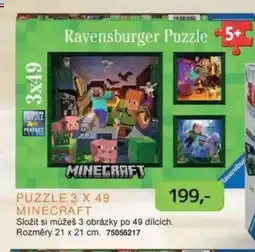 Dráčik Puzzle 3 x 49 Minecraft nabídka