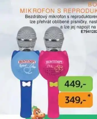 Dráčik Bontempi Mikrofon s reproduktorem nabídka