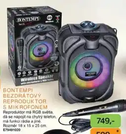Dráčik Bontempi Bezdrátový reproduktor s mikrofonem nabídka