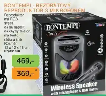 Dráčik Bontempi - Bezdrátový reproduktor s mikrofonem nabídka