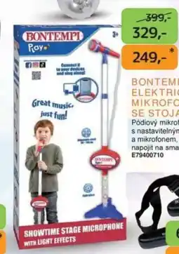 Dráčik Bontempi Elektrický mikrofon se stojanem nabídka