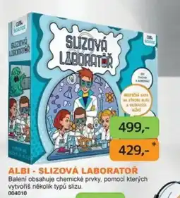Dráčik Albi - Slizová laboratoř nabídka