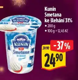 Albert Kunín Smetana ke šlehání 31% nabídka