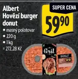 Albert Albert Hovězí burger donut nabídka
