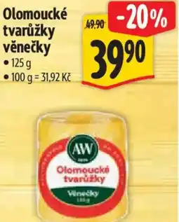 Albert Olomoucké tvarůžky věnečky nabídka