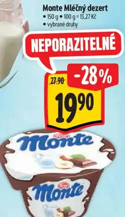 Albert Monte Mléčný dezert nabídka