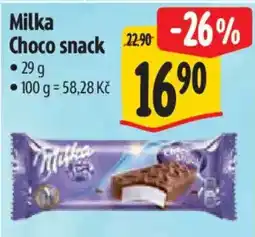 Albert Milka Choco snack nabídka