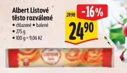 Albert Albert Listové těsto rozválené nabídka