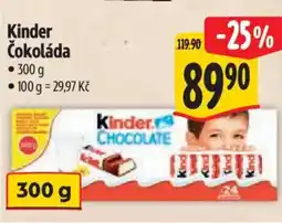 Albert Kinder Čokoláda nabídka