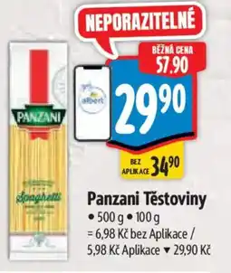 Albert Panzani Těstoviny nabídka