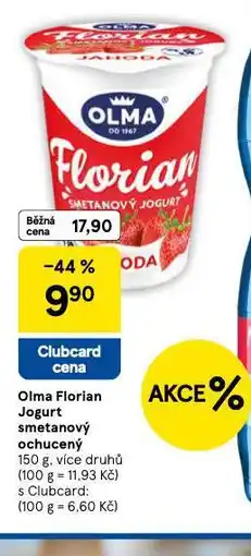 Tesco Olma florian smetanový jogurt nabídka