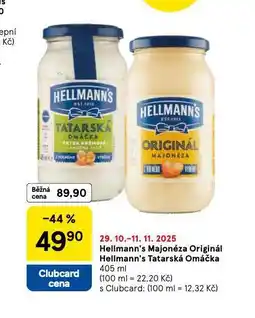 Tesco Hellmann´s tatarská omáčka, majonéza nabídka