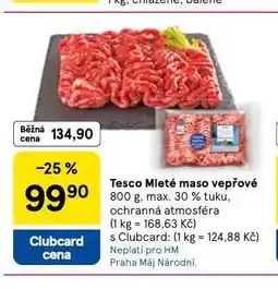 Tesco Mleté maso vepřové nabídka