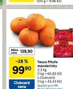 Tesco Pitufo mandarinky nabídka